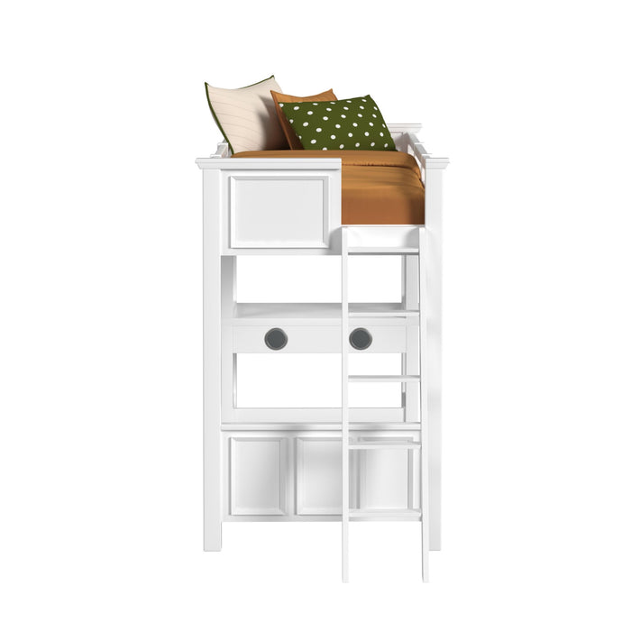 Hampton Kids Loft with Ladder and Desk with Speaker
