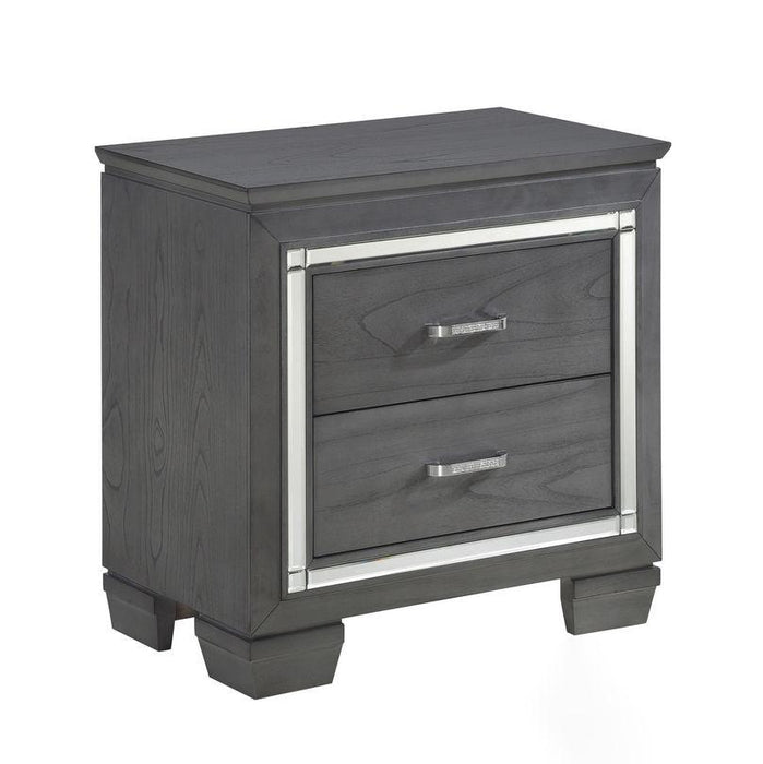 Homelegance Allura Nightstand in Gray 1916GY-4