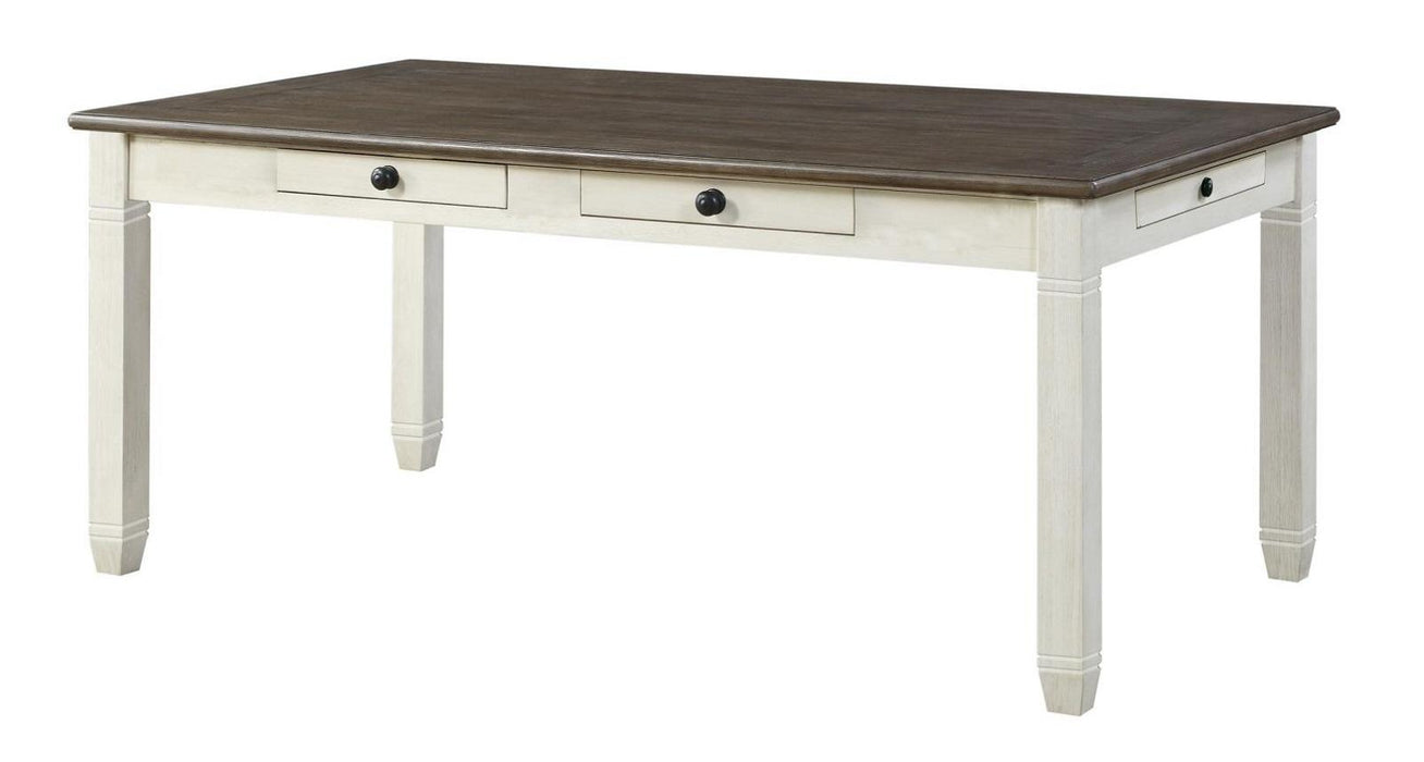 Homelegance Granby Dining Table in White & Brown 5627NW-72