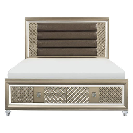 Homelegance Furniture Loudon King Platform with Storage Bed in Champagne Metallic 1515K-1EK* image