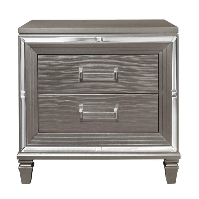 Homelegance Tamsin Nightstand in Silver Grey Metallic 1616-4 image