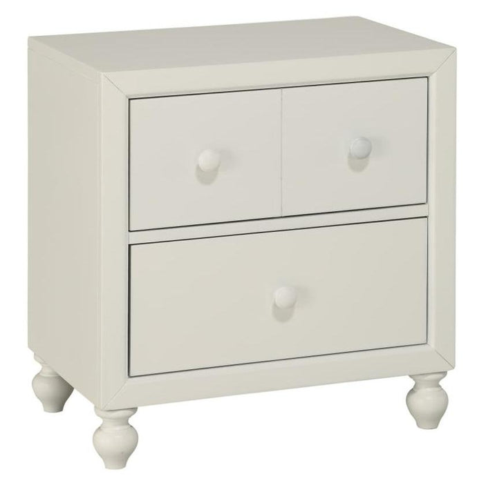 Homelegance Wellsummer 2 Drawer Nightstand in White 1803W-4