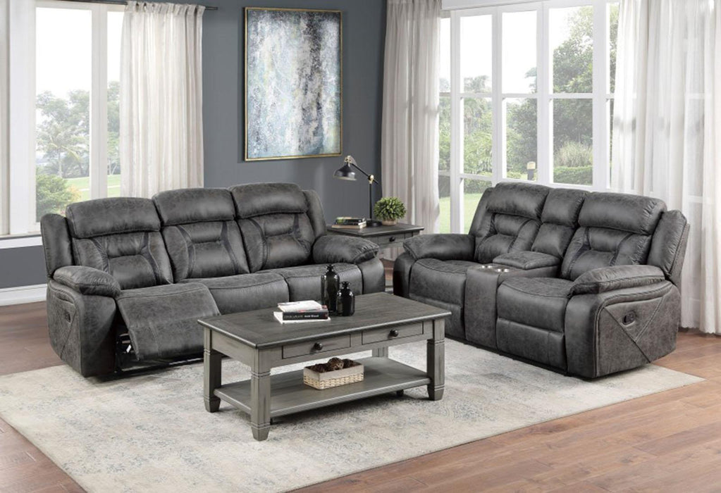 Madrona Hill Double Reclining Sofa in Gray 9989GY-3 - Red Gate Home Furnishings (Ball Ground, GA)