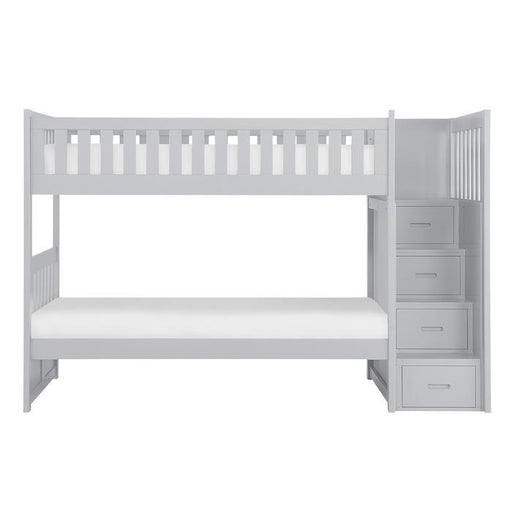 Orion Bunk Bed w/ Reversible Step Storage and Storage Boxes in Gray B2063SB-1*T image