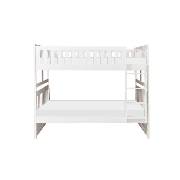 Galen Full/Full Bunk Bed w/ Storage Boxes in White B2053FFW-1*T