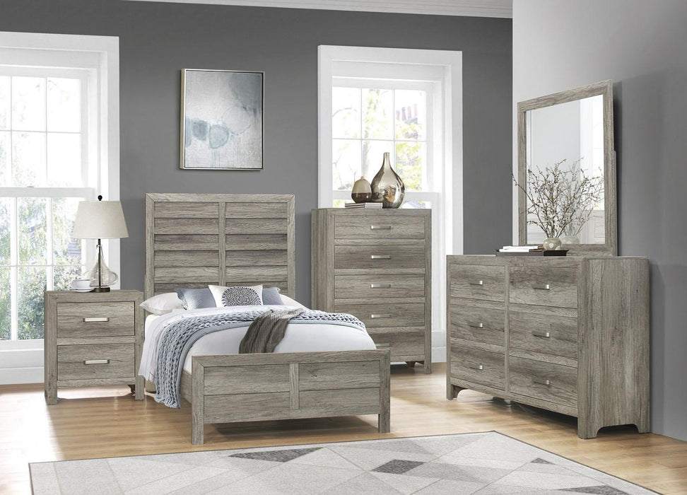 Mandan 2 Drawer Nightstand in Weathered Gray 1910GY-4