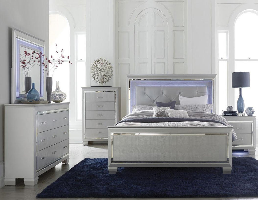 Allura Queen Panel Bed in Silver 1916-1* - Red Gate Home Furnishings (Ball Ground, GA)