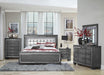 Allura Queen Panel Bed in Gray 1916GY-1* - Red Gate Home Furnishings (Ball Ground, GA)