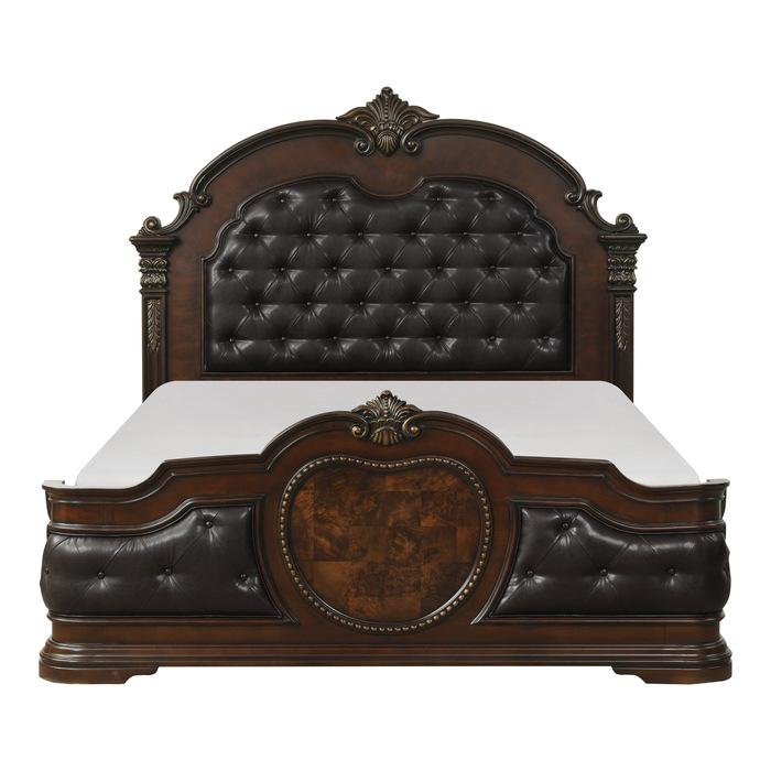 Antoinetta Queen Panel Bed in Warm Cherry 1919-1*