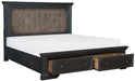 Bolingbrook Queen Upholstered Storage Platform Bed in Coffee 1647-1* - Red Gate Home Furnishings (Ball Ground, GA)