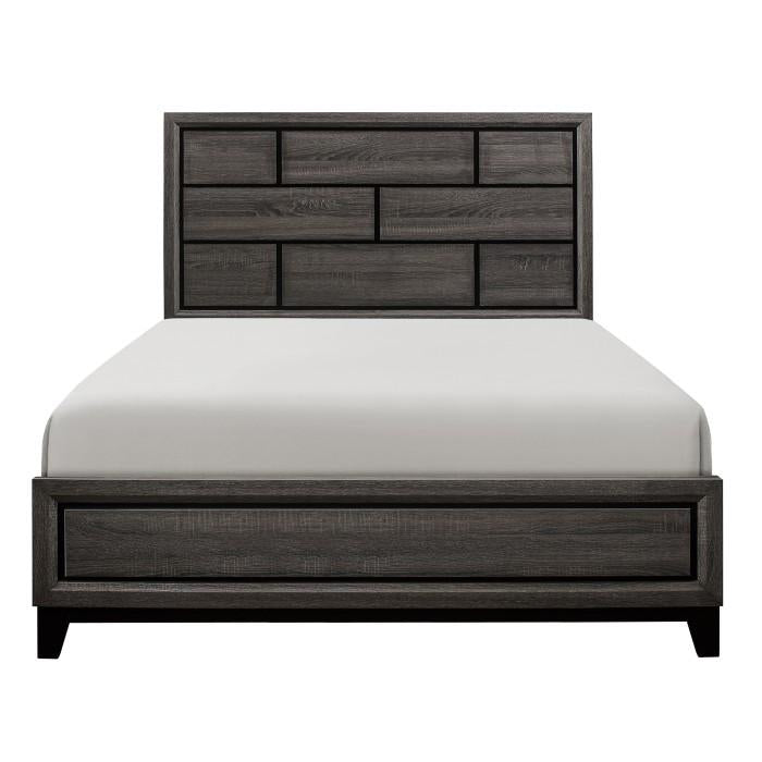 Davi Queen Panel Bed in Gray 1645-1*