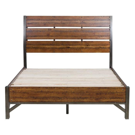 Holverson King Platform Bed in Rustic Brown & Gunmetal 1715K-1EK* image