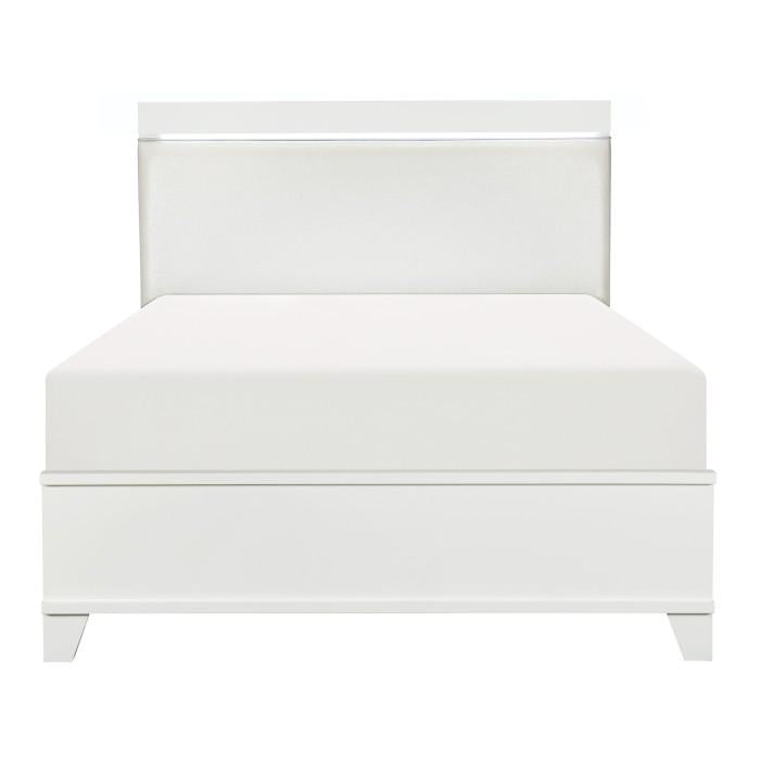 Kerren Queen Platform Bed in White 1678W-1*
