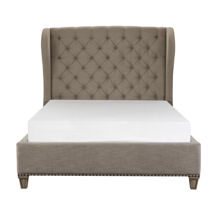 Vermillion King Upholstered Panel Bed in Gray 5442K-1EK* image