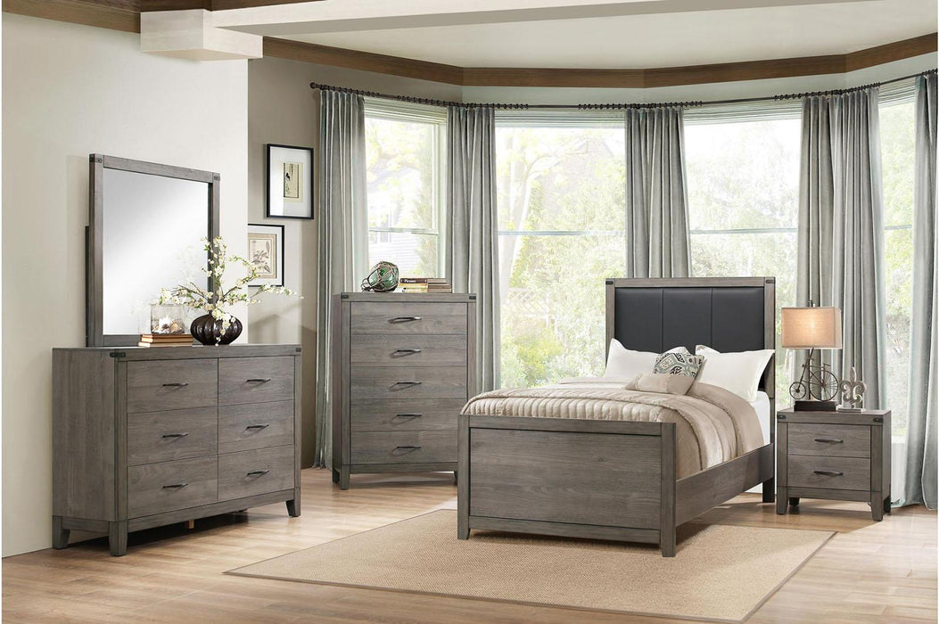 Woodrow Twin Panel Bed in Gray 2042T-1* - Red Gate Home Furnishings (Ball Ground, GA)