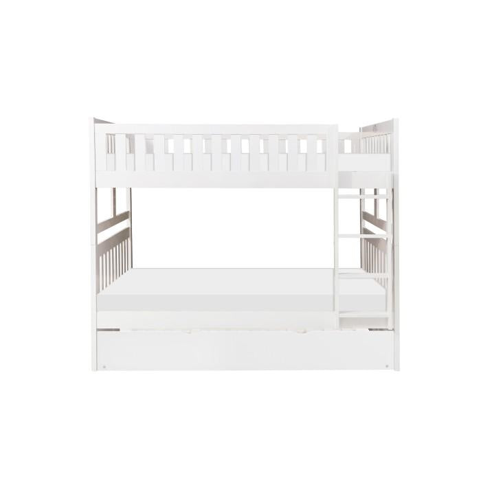 Galen Full/Full Bunk Bed w/ Twin Trundle in White B2053FFW-1*R