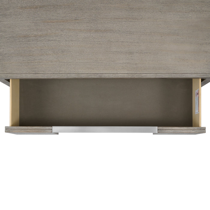 Kelis 3-Drawer Nightstand with USB in Grey