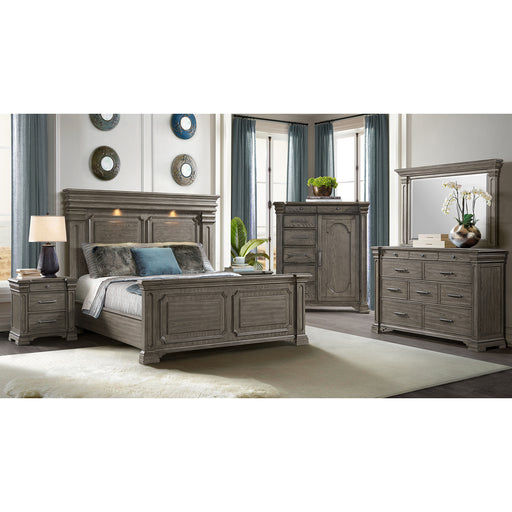 Kings Court 1 Door and 7-Drawer Chest in Grey - Red Gate Home Furnishings (Ball Ground, GA)