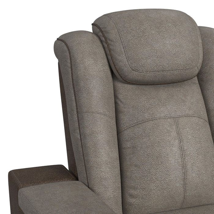 Lantana 2PC Living Room Set in Rocky Grey/Brown-Sofa & Loveseat