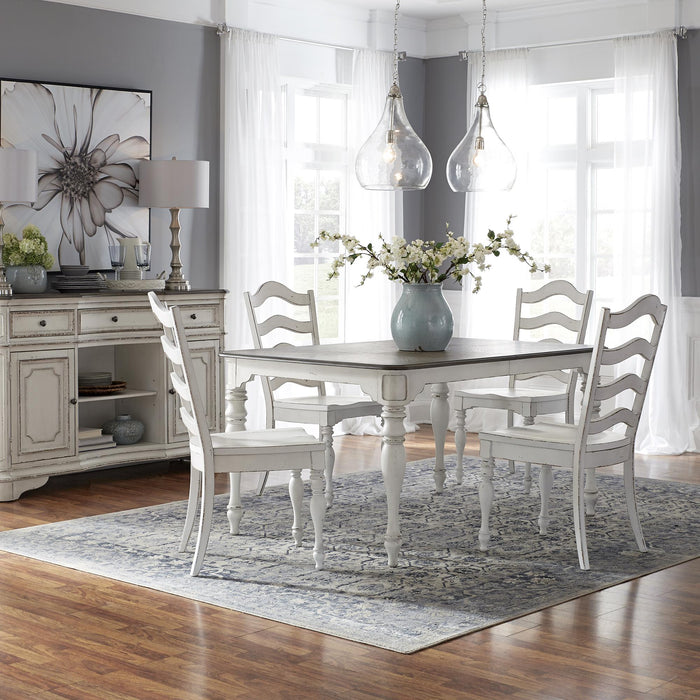 Magnolia Manor 5 Piece Leg Table Set