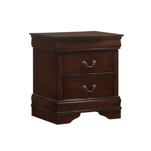 Louis Philippe 2-Drawer Nightstand in Cherry - Red Gate Home Furnishings (Ball Ground, GA)