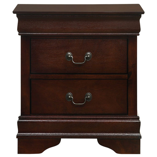 Louis Philippe 2-Drawer Nightstand in Cherry - Red Gate Home Furnishings (Ball Ground, GA)