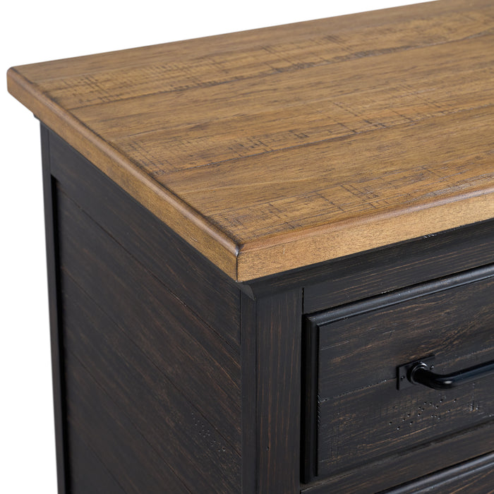 Montrose Dresser and Mirror Set in Espresso & Brown