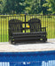 Hyland wave Outdoor Glider Loveseat - Red Gate Home Furnishings (Ball Ground, GA)