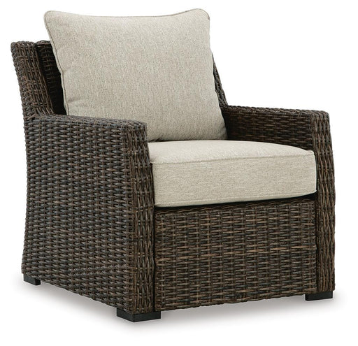 Brook Ranch Outdoor Lounge Chair with Cushion - Red Gate Home Furnishings (Ball Ground, GA)