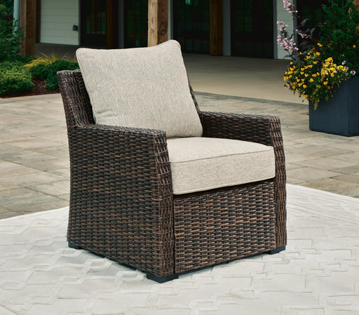 Brook Ranch Outdoor Lounge Chair with Cushion - Red Gate Home Furnishings (Ball Ground, GA)
