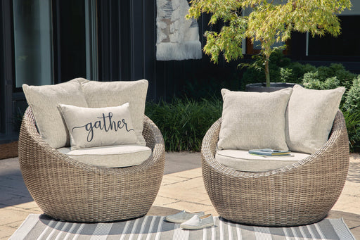 Danson Swivel Lounge with Cushion (Set of 2) - Red Gate Home Furnishings (Ball Ground, GA)