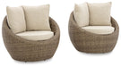 Danson Swivel Lounge with Cushion (Set of 2) - Red Gate Home Furnishings (Ball Ground, GA)
