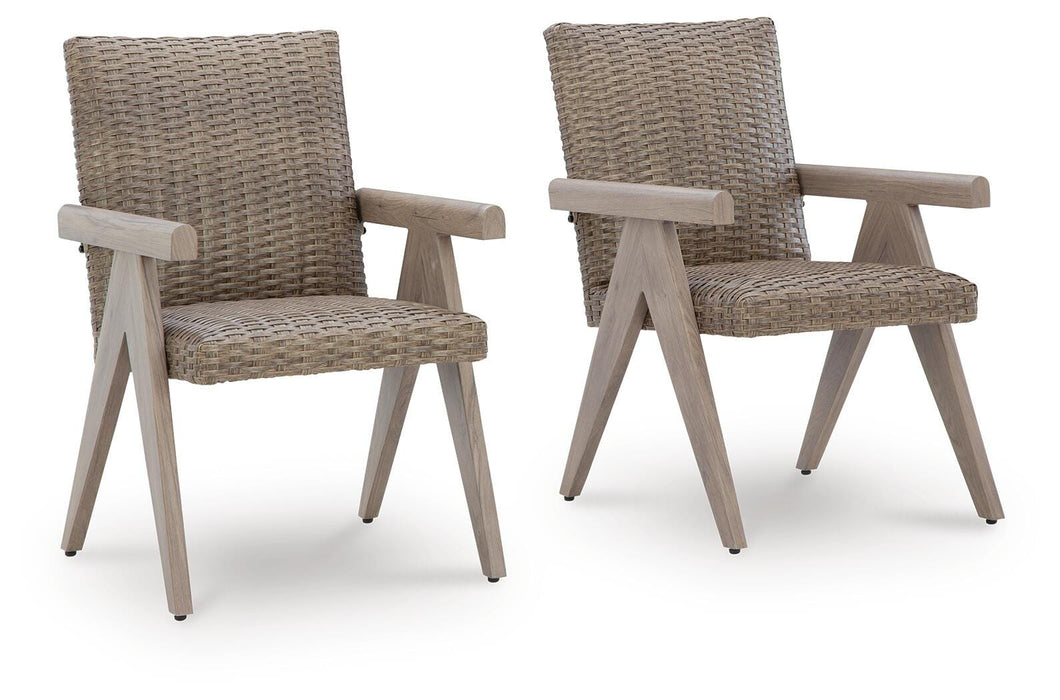 Cliff Trails Outdoor Arm Chair (Set of 2) - Red Gate Home Furnishings (Ball Ground, GA)