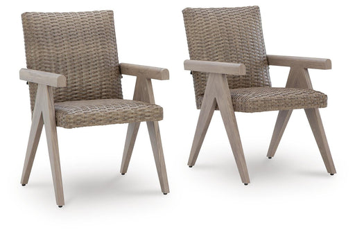 Cliff Trails Outdoor Arm Chair (Set of 2) - Red Gate Home Furnishings (Ball Ground, GA)