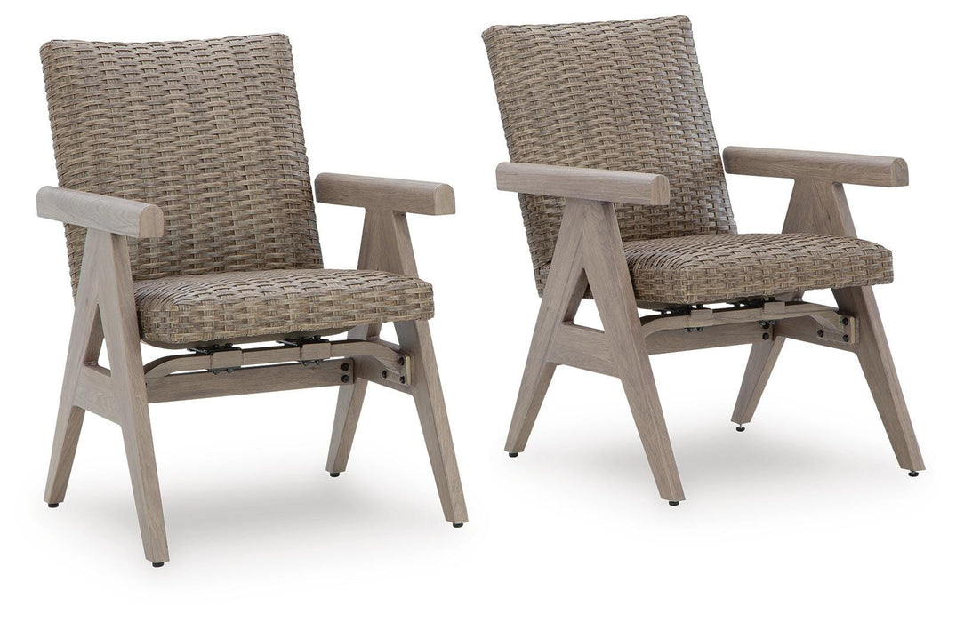 Cliff Trails Outdoor Rocking Arm Chair (Set of 2) - Red Gate Home Furnishings (Ball Ground, GA)