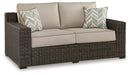 Coastline Bay Outdoor Loveseat with Cushion - Red Gate Home Furnishings (Ball Ground, GA)