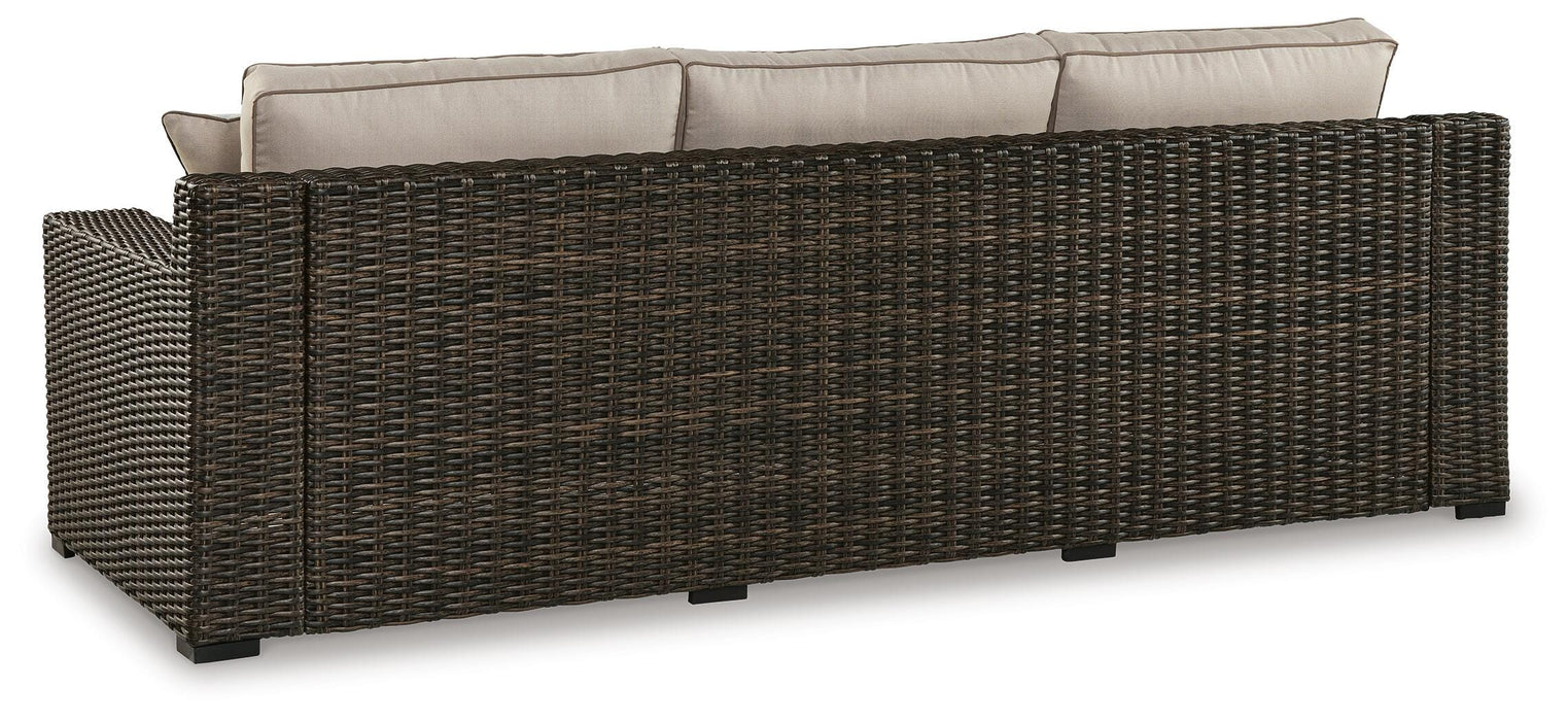 Coastline Bay Outdoor Sofa with Cushion - Red Gate Home Furnishings (Ball Ground, GA)