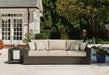 Coastline Bay Outdoor Sofa with Cushion - Red Gate Home Furnishings (Ball Ground, GA)