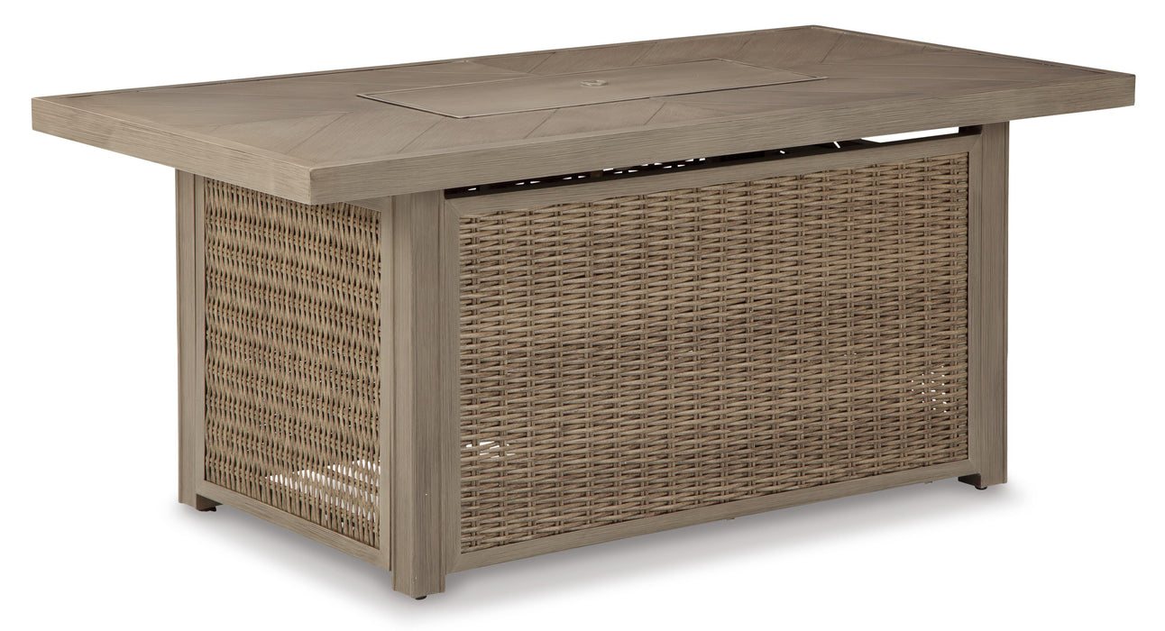 Beachcroft Outdoor Sofa, Lounge Chairs and Fire Pit - Red Gate Home Furnishings (Ball Ground, GA)