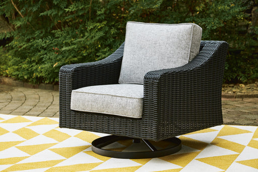 Beachcroft Outdoor Swivel Lounge with Cushion - Red Gate Home Furnishings (Ball Ground, GA)