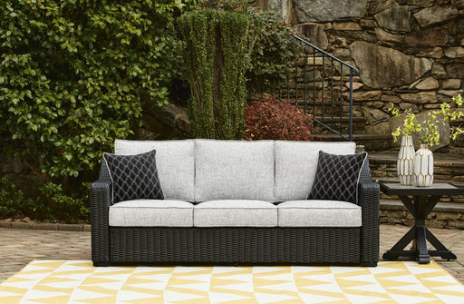 Beachcroft Outdoor Sofa with Cushion - Red Gate Home Furnishings (Ball Ground, GA)