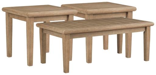 Gerianne Outdoor Occasional Table Set - Red Gate Home Furnishings (Ball Ground, GA)