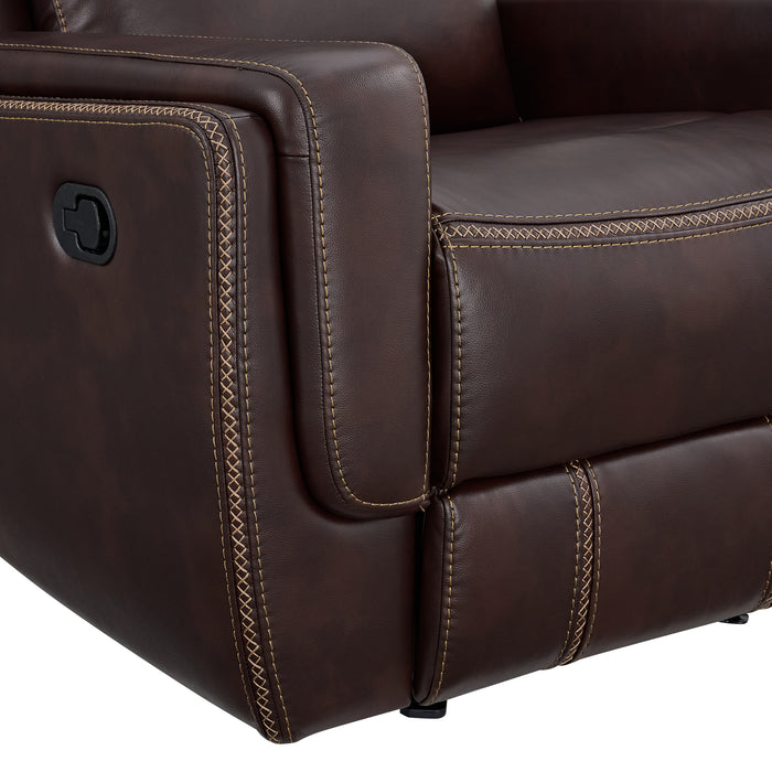 Panther 2PC Living Room Set in Neono Brown-Sofa & Loveseat