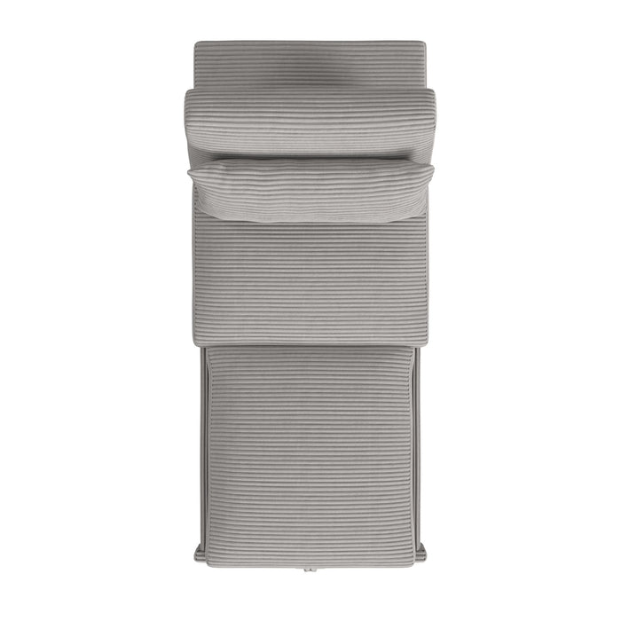 Pluto Chair with kidney pillow, Klik Klak and Pop up in Coronado Grey