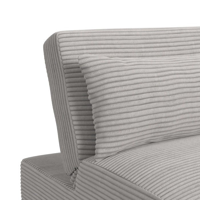 Pluto Chair with kidney pillow, Klik Klak and Pop up in Coronado Grey