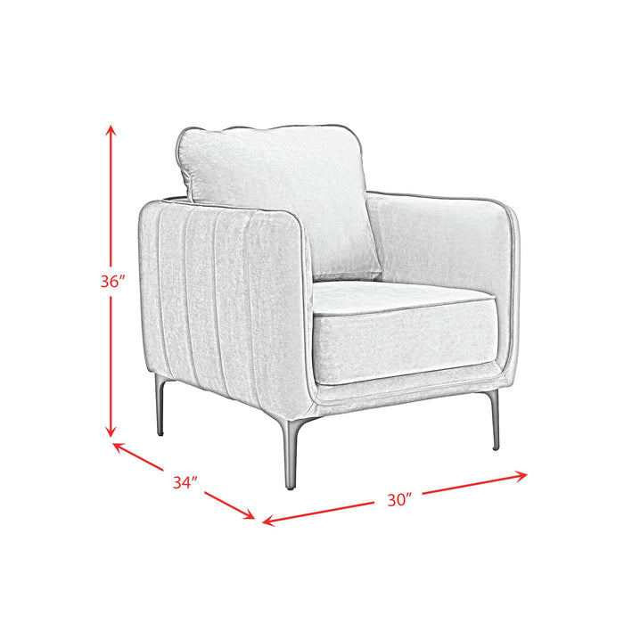 Rae Chair in Lavish 152 Grey Velvet