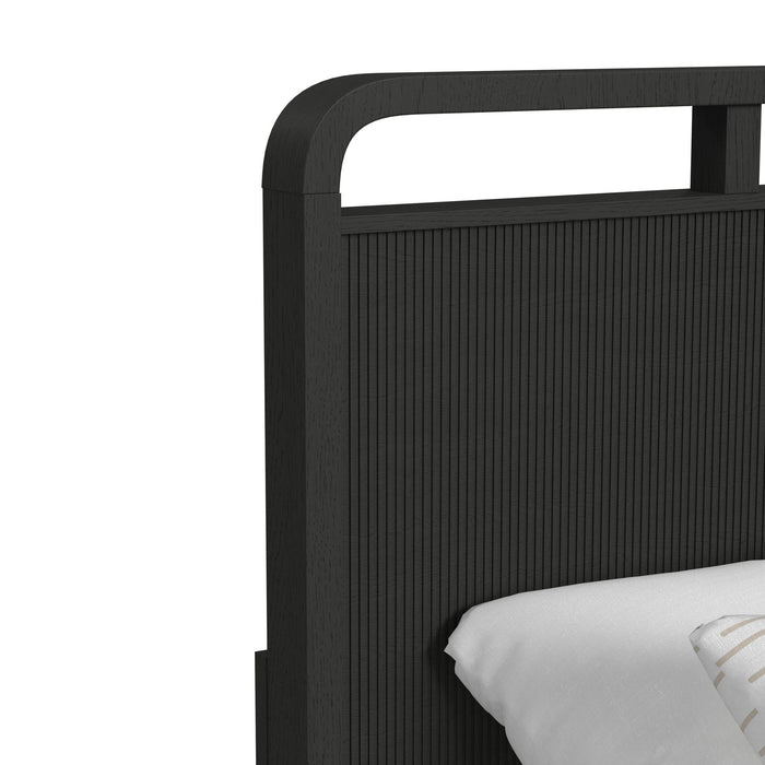 Ridgemont Storage Bed in Black with Grain