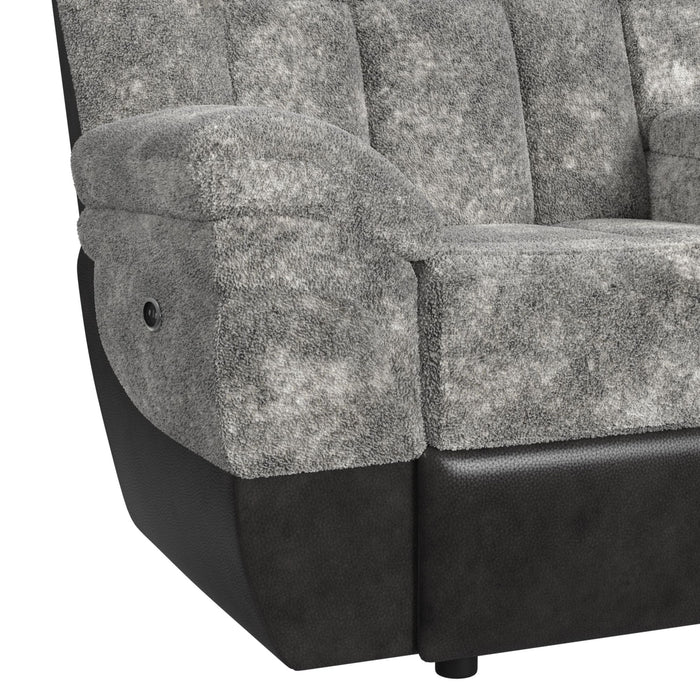 Santorini 6PC Motion Sectional Set in Dillon/Shire Grey