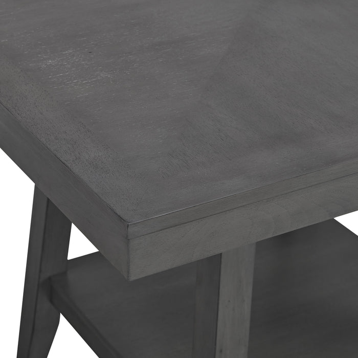 Seneca Counter Height Dining Set in Brown-Table and Four Chairs