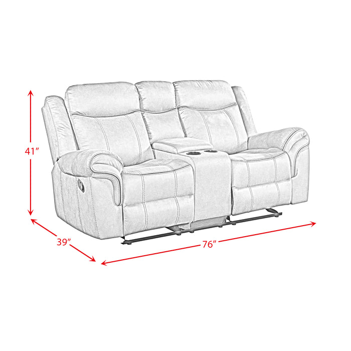 Sorrento Motion Loveseat with Console in FB367 Charcoal